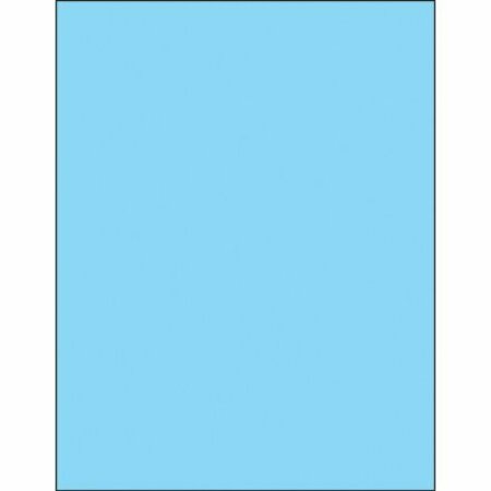 BSC PREFERRED 8-1/2 x 11'' Fluorescent Pastel Blue Rectangle Laser Labels, 100PK S-5050BLU